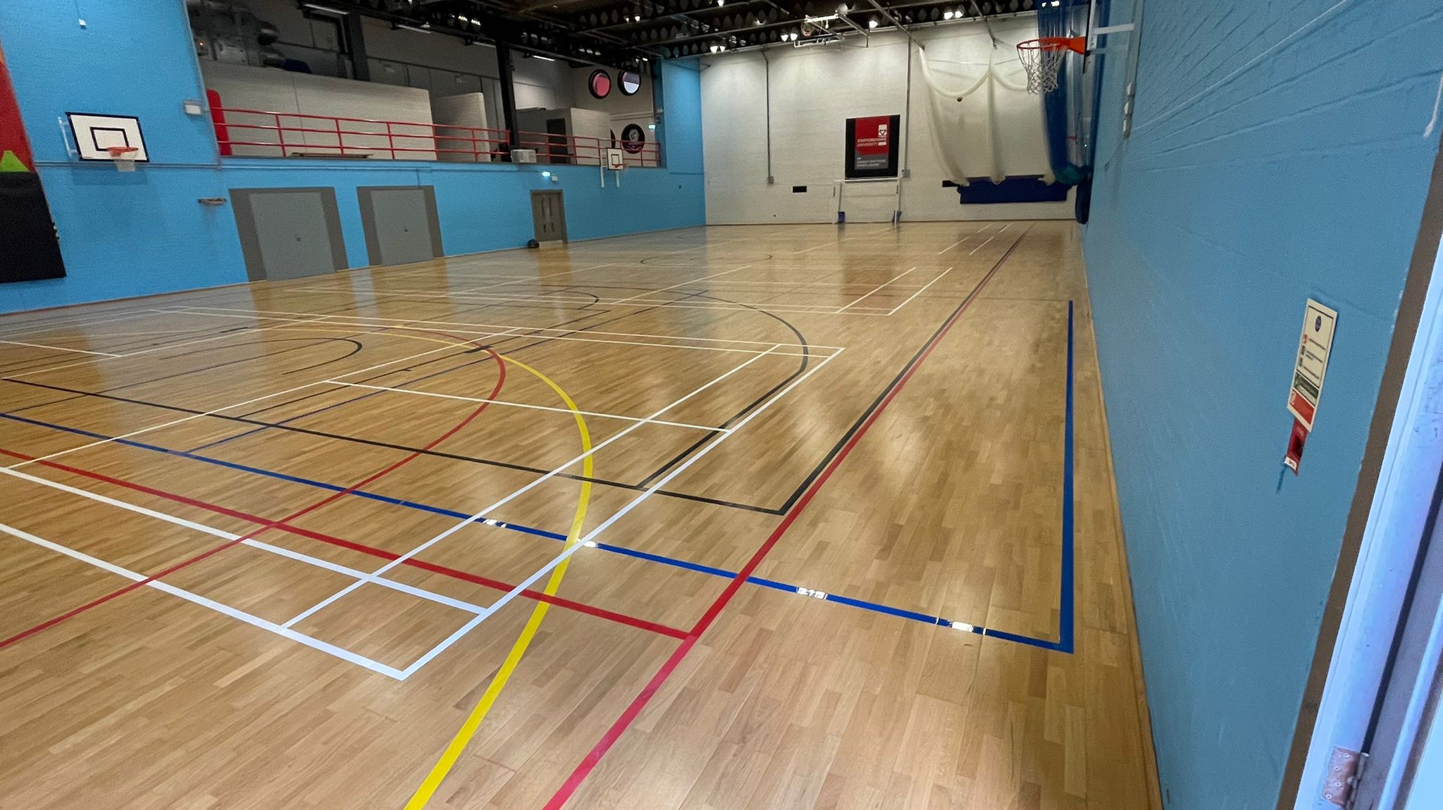 Sports hall court markings
