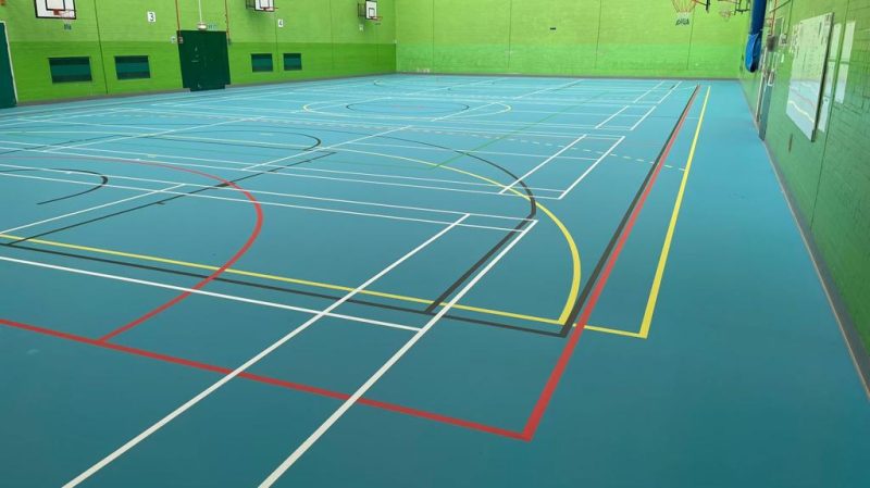 badminton court new line marking