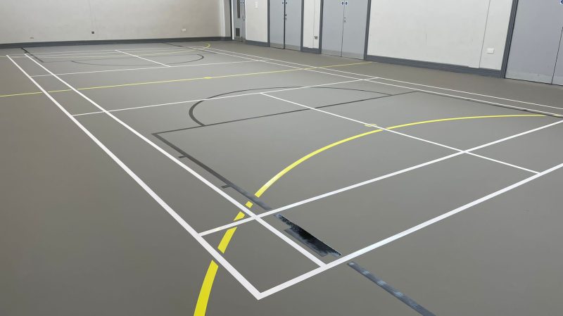 Court Marking Line marking for sports hall in community centre Ireland